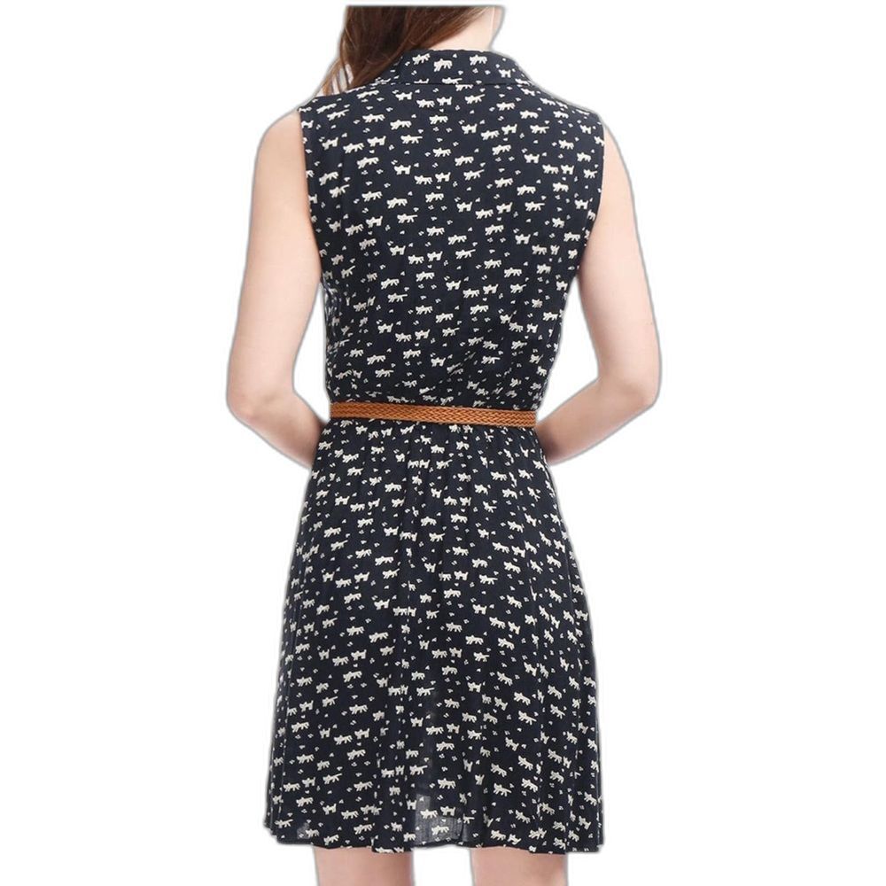 Allegra K Black and White Sleeveless Skater dress. Size Large.  Gently used 2x. - Picture 4 of 9